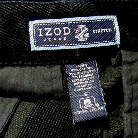 IZOD Jeans Black Corduroy Pants Size 6 - Picture 4 of 4